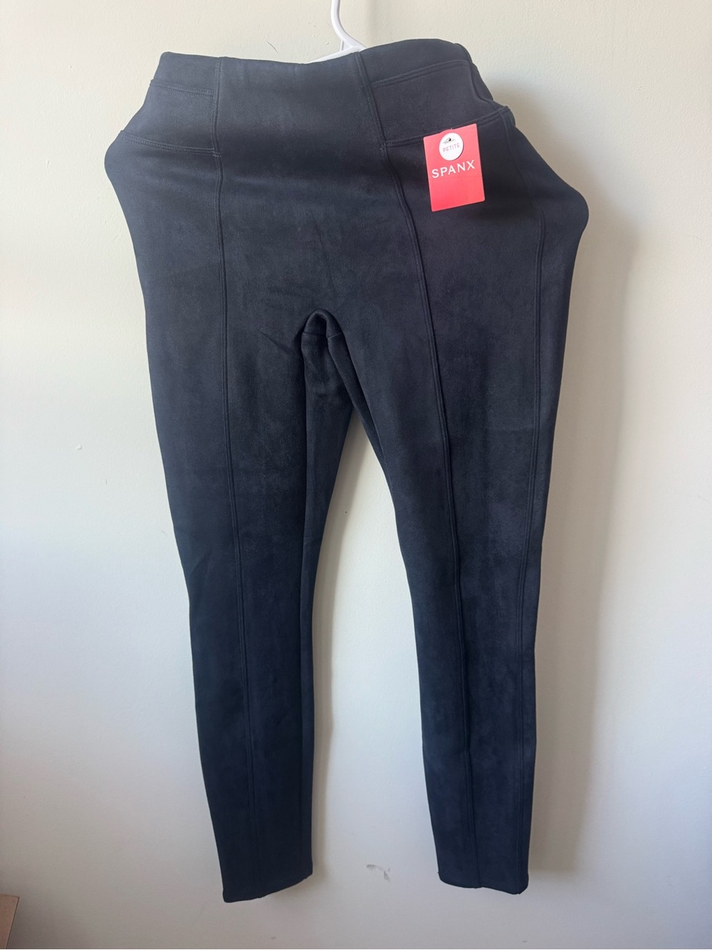 SPANX Navy Blue Faux-Suede Sculpting Skinny Jeggings